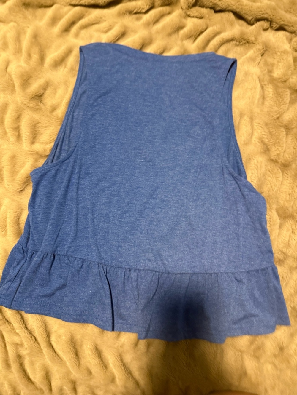 Blue Ruffle Top – Size Large - Picture 2 of 3